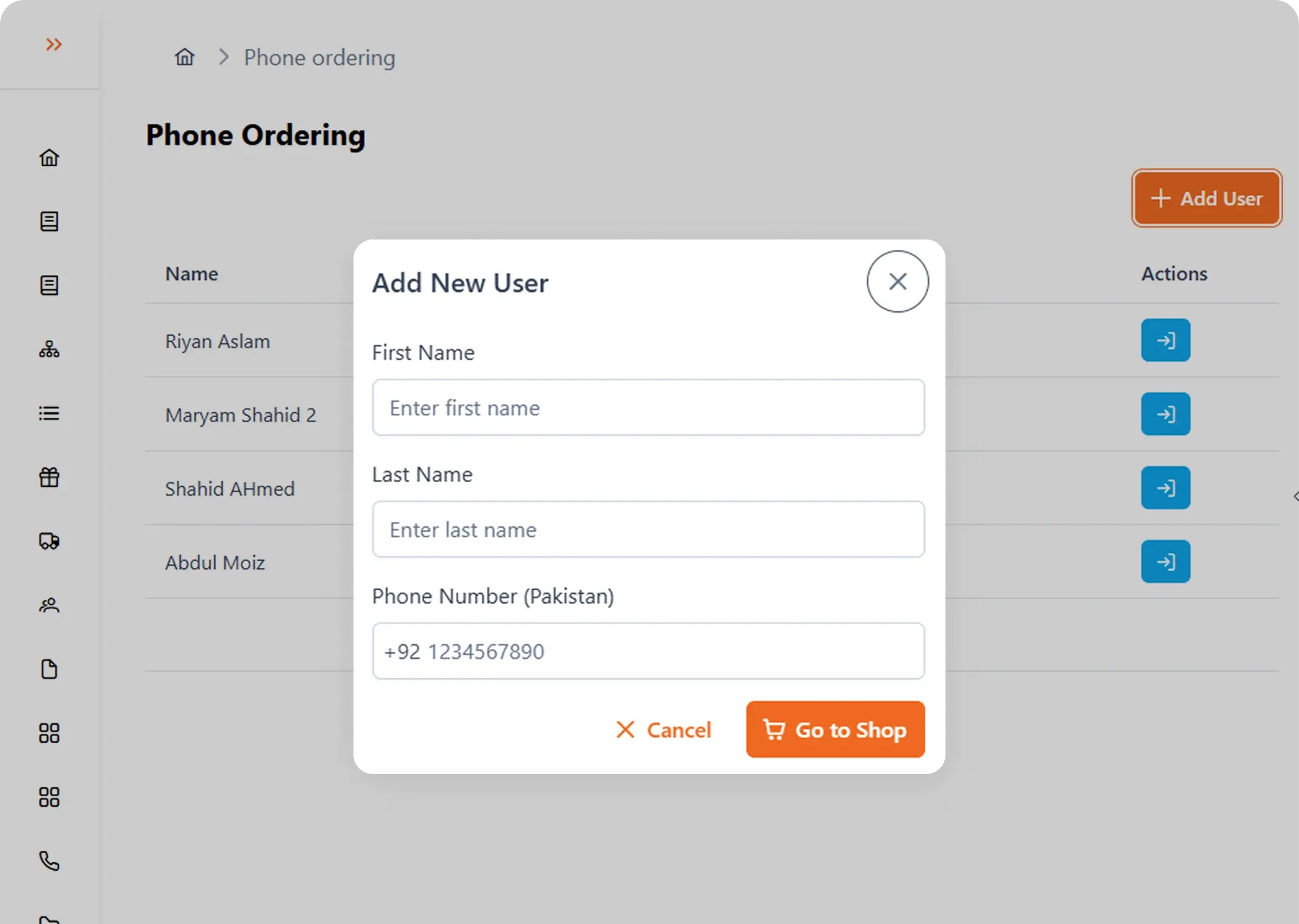 Phone Ordering
