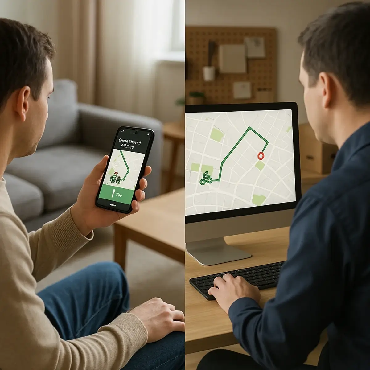 Real-time delivery tracking on mobile and tablet devices