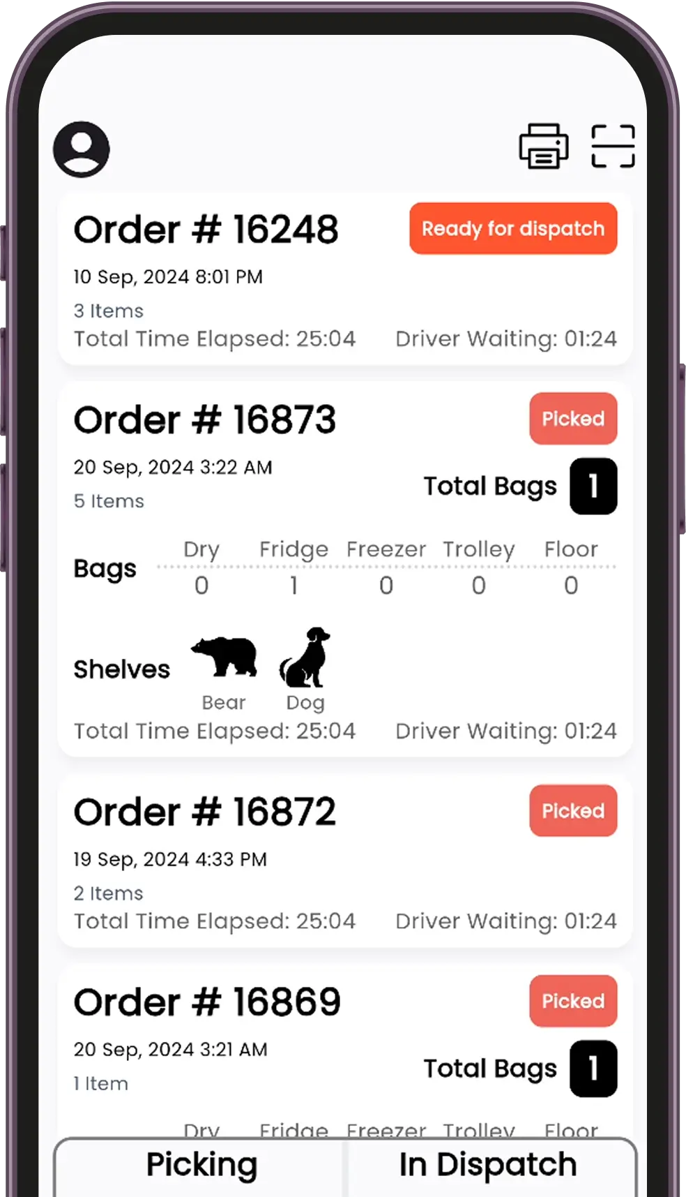 Dispatch Orders Tracking